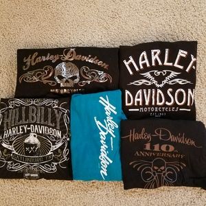 Lot of 5 Harley-Davidson t-shirts, size L